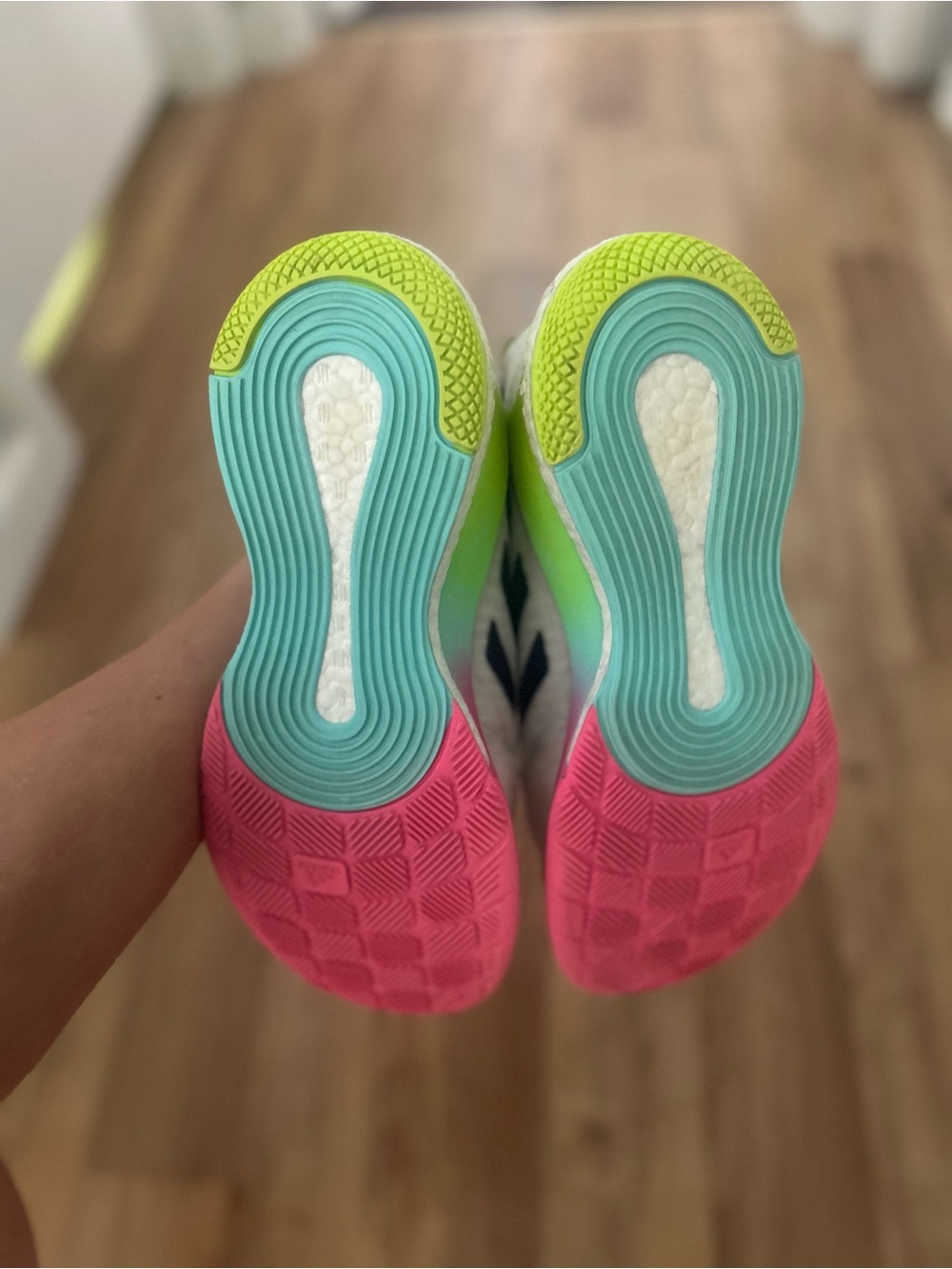 adidas crazy flight volleyball shoes with Pink & Lime Accents - Picture 4 of 6